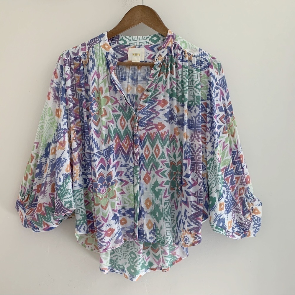 Maeve Ikat Dolman Sleeve Blouse XS Boho Summer Anthropologie
